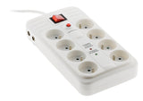 Parafoudre 8 prises + interrupteur + téléphone RJ11 - Zenitech