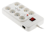 Parafoudre 8 prises + interrupteur + téléphone RJ11 - Zenitech