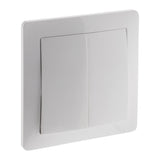 Va-et-vient double en saillie à bornes automatiques - Blanc - Orys -Zenitech