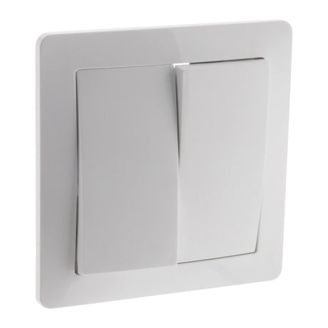 Va-et-vient double en saillie à bornes automatiques - Blanc - Orys -Zenitech