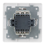 Va-et-vient double en saillie à bornes automatiques - Blanc - Orys -Zenitech