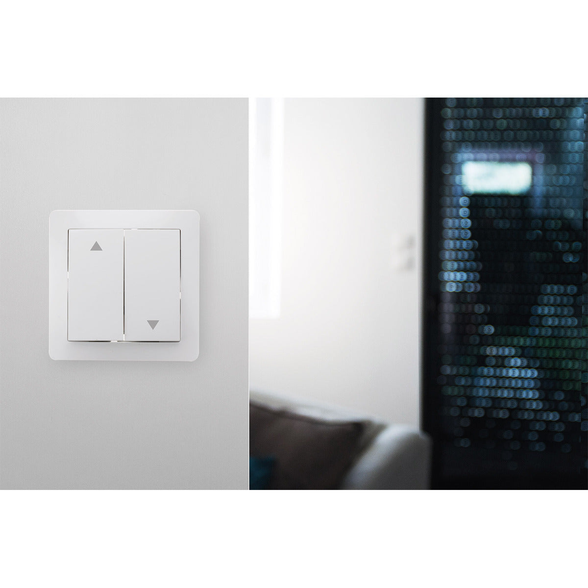 Bouton poussoir volet roulant - Blanc - Orys - Zenitech