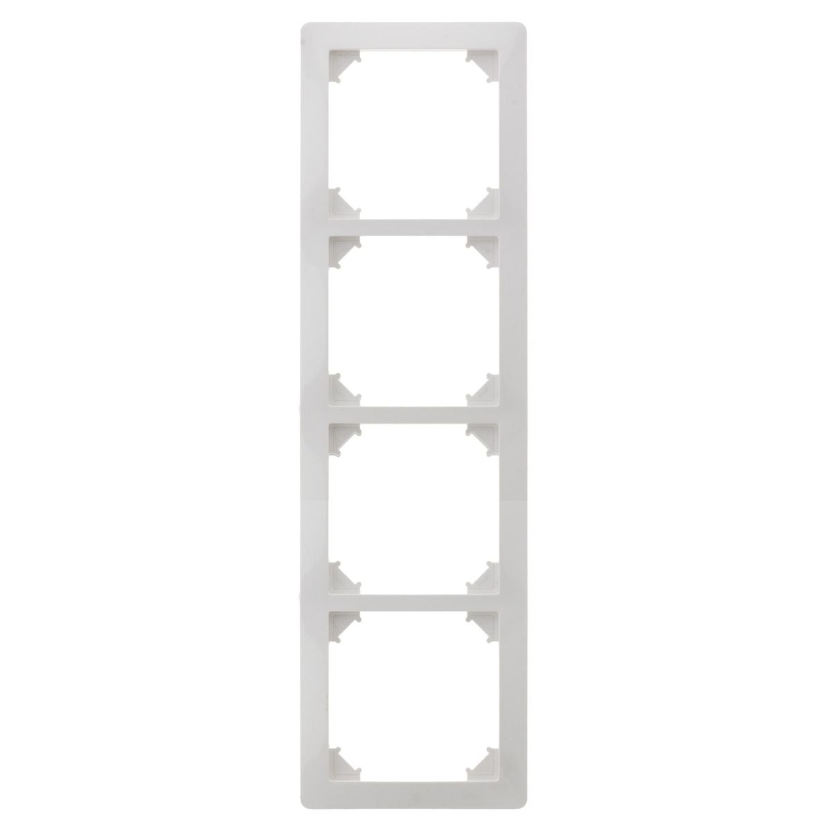 Quadruple plaque de finition - Blanc - Orys - Zenitech