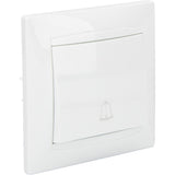 Bouton sonnette encastré Zyna - Blanc - Zenitech