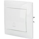 Bouton sonnette encastré Zyna - Blanc - Zenitech