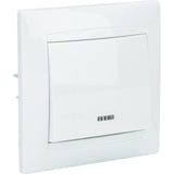 Bouton poussoir à voyant encastré Zyna - Blanc - Zenitech