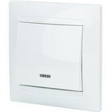 Bouton poussoir à voyant encastré Zyna - Blanc - Zenitech