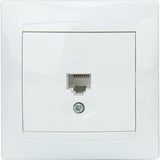 Prise RJ45 encastrée Zyna - Blanc - Zenitech