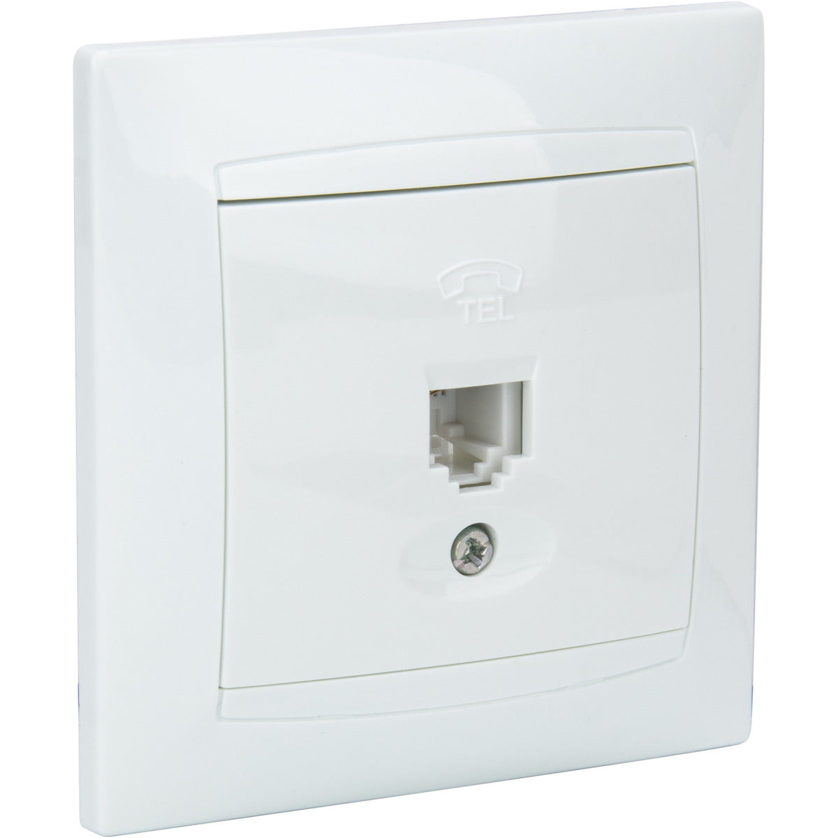 Prise RJ11 encastrée Zyna - Blanc - Zenitech
