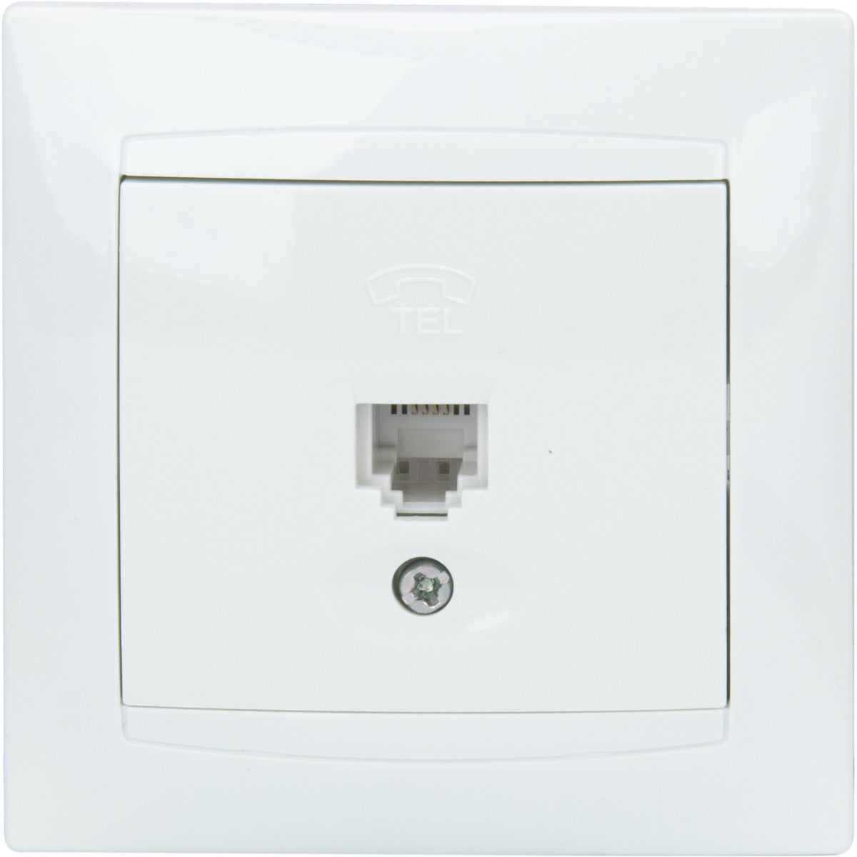 Prise RJ11 encastrée Zyna - Blanc - Zenitech