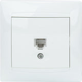Prise RJ11 encastrée Zyna - Blanc - Zenitech