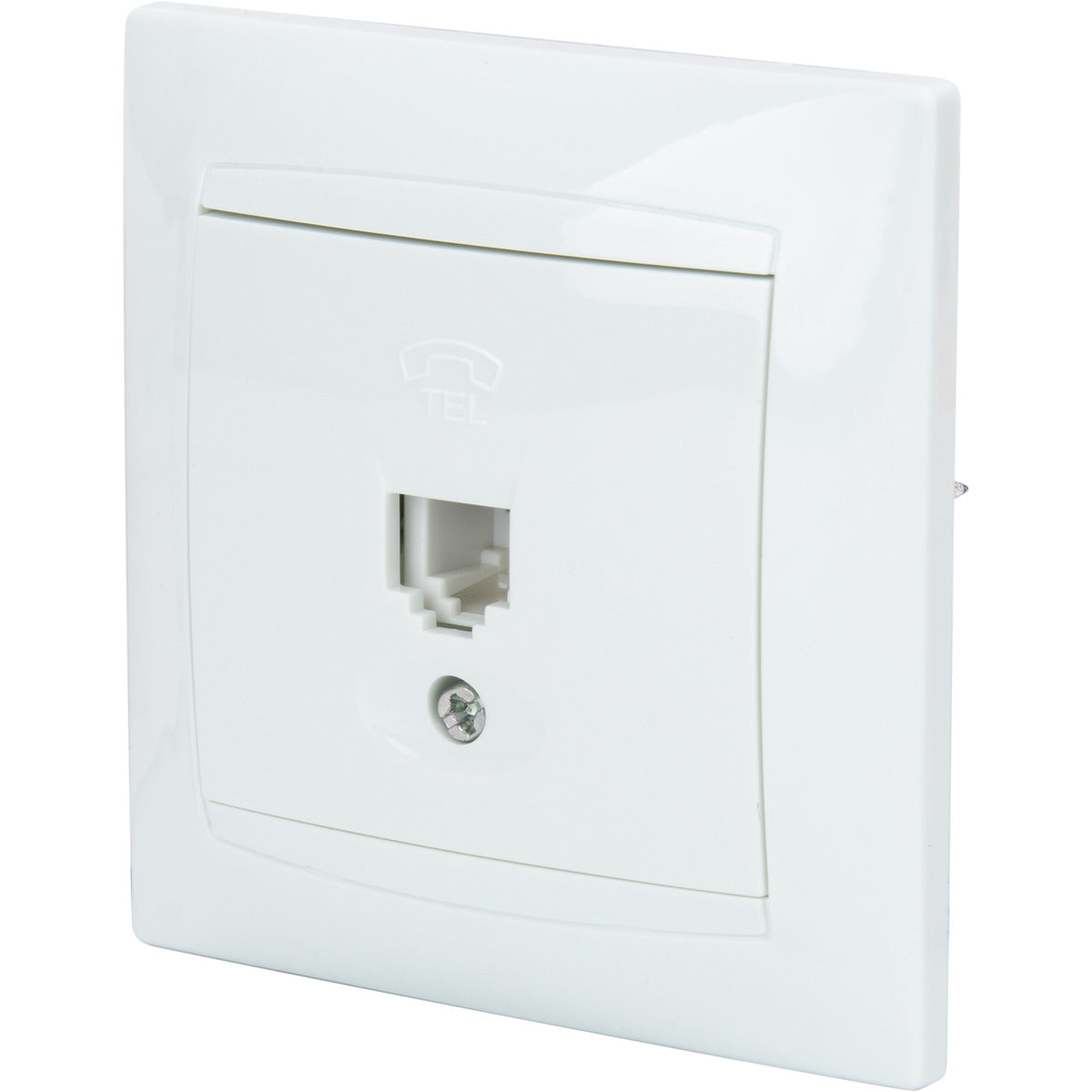 Prise RJ11 encastrée Zyna - Blanc - Zenitech