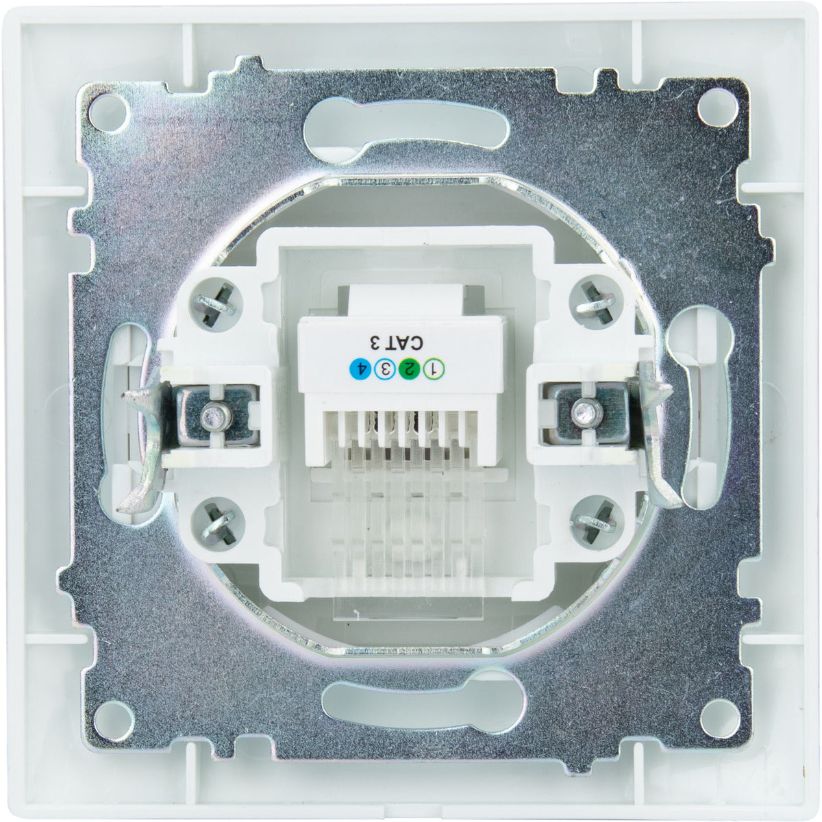 Prise RJ11 encastrée Zyna - Blanc - Zenitech