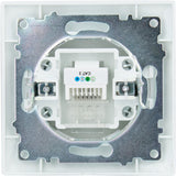 Prise RJ11 encastrée Zyna - Blanc - Zenitech