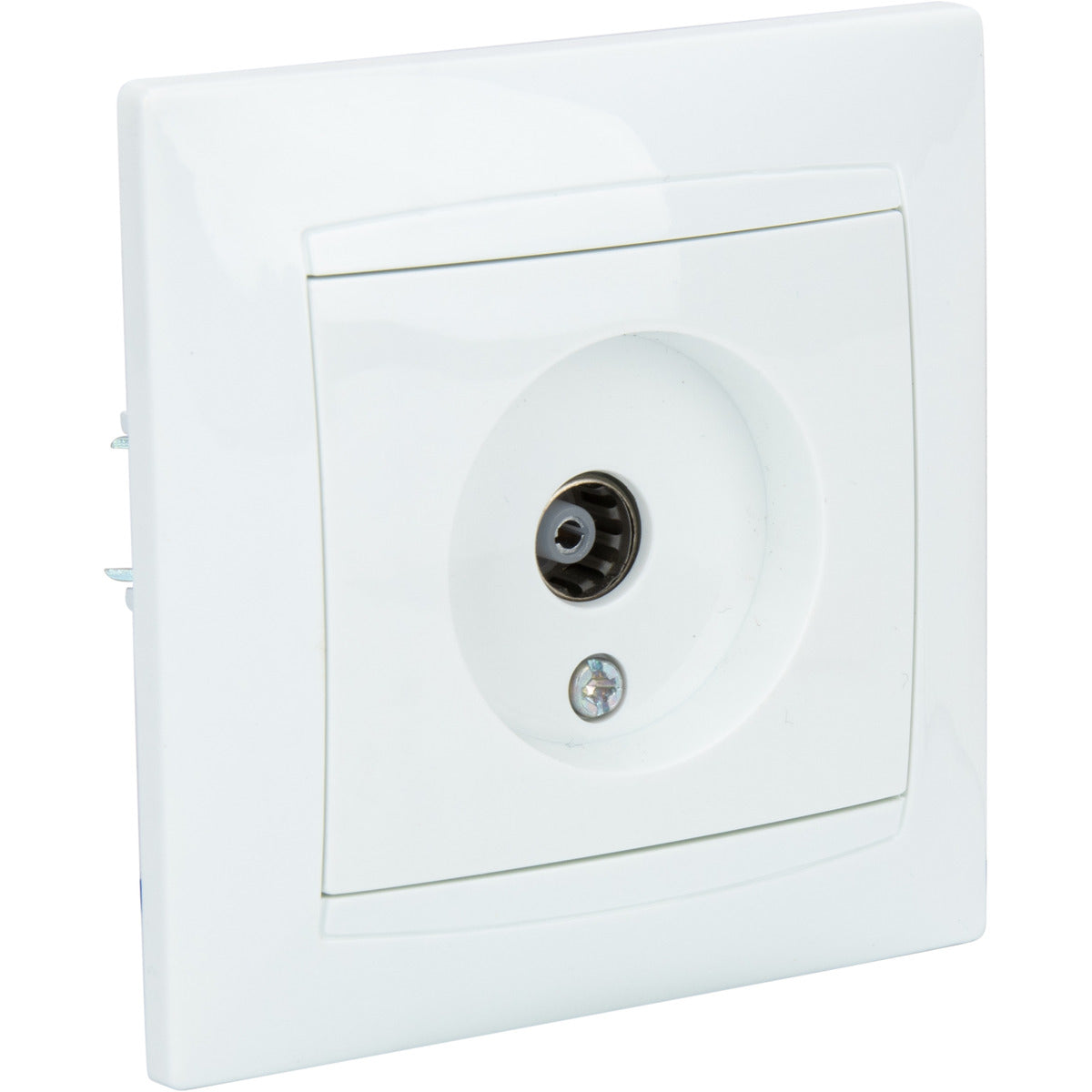 Prise TV encastrée Ø9,52mm Zyna - Blanc - Zenitech