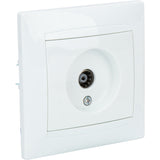 Prise TV encastrée Ø9,52mm Zyna - Blanc - Zenitech
