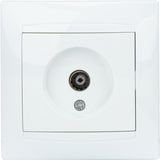 Prise TV encastrée Ø9,52mm Zyna - Blanc - Zenitech