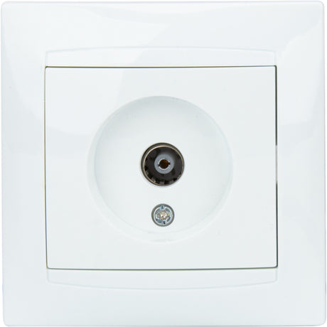 Prise TV encastrée Ø9,52mm Zyna - Blanc - Zenitech