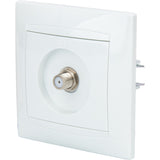 Prise satéléphonelite encastrée mâle Ø7mm type F Zyna - Blanc - Zenitech
