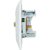 Prise satéléphonelite F7 + TV Ø9,52mm Zyna - Blanc - Zenitech