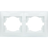 Double plaque encastrée Zyna - Blanc - Zenitech