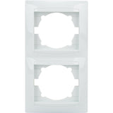 Double plaque encastrée Verticale Zyna - Blanc - Zenitech