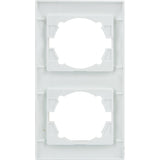 Double plaque encastrée Verticale Zyna - Blanc - Zenitech