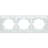 Triple plaque encastrée horizontale Zyna - Blanc - Zenitech