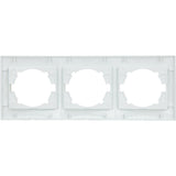 Triple plaque encastrée horizontale Zyna - Blanc - Zenitech