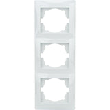 Triple plaque encastrée Verticale Zyna - Blanc - Zenitech