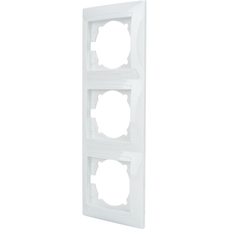 Triple plaque encastrée Verticale Zyna - Blanc - Zenitech