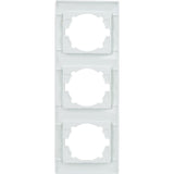 Triple plaque encastrée Verticale Zyna - Blanc - Zenitech