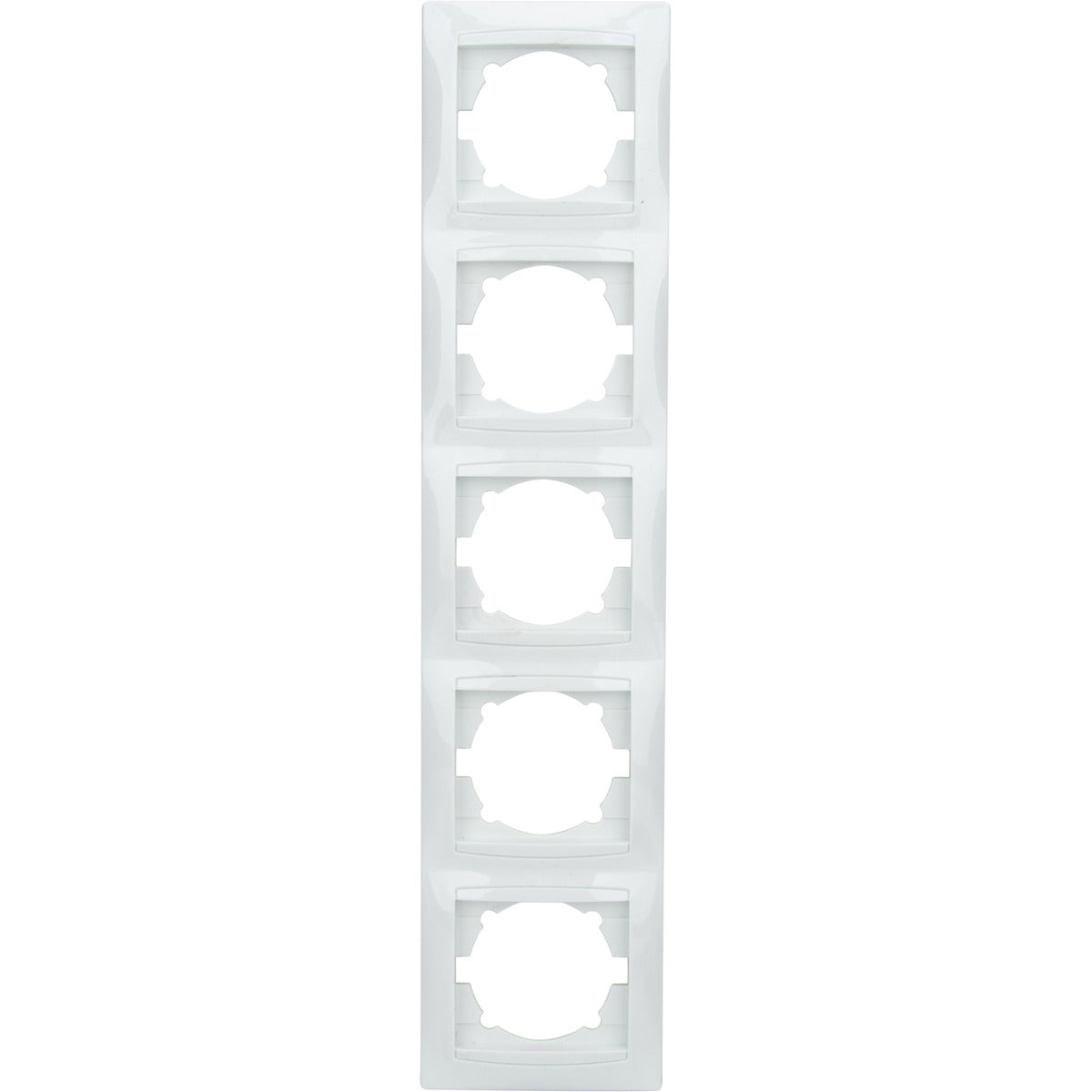 Plaque encastrée 5 boîtes Verticales Zyna - Blanc - Zenitech