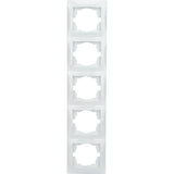 Plaque encastrée 5 boîtes Verticales Zyna - Blanc - Zenitech