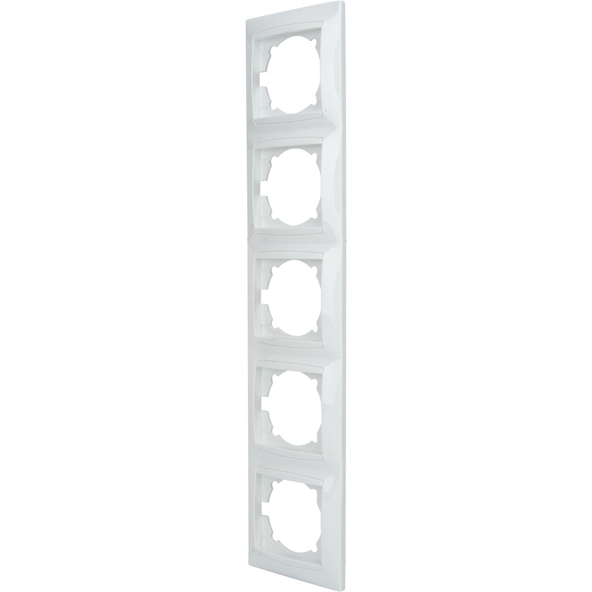 Plaque encastrée 5 boîtes Verticales Zyna - Blanc - Zenitech