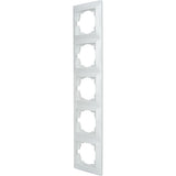 Plaque encastrée 5 boîtes Verticales Zyna - Blanc - Zenitech