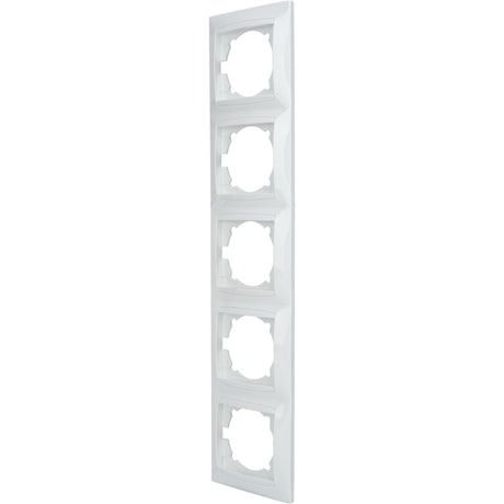 Plaque encastrée 5 boîtes Verticales Zyna - Blanc - Zenitech
