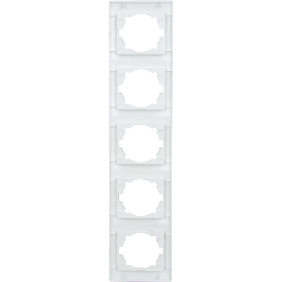 Plaque encastrée 5 boîtes Verticales Zyna - Blanc - Zenitech
