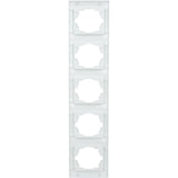 Plaque encastrée 5 boîtes Verticales Zyna - Blanc - Zenitech