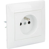 Prise 2P+T encastrée Zyna - Blanc - Zenitech