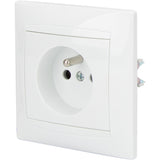 Prise 2P+T encastrée Zyna - Blanc - Zenitech