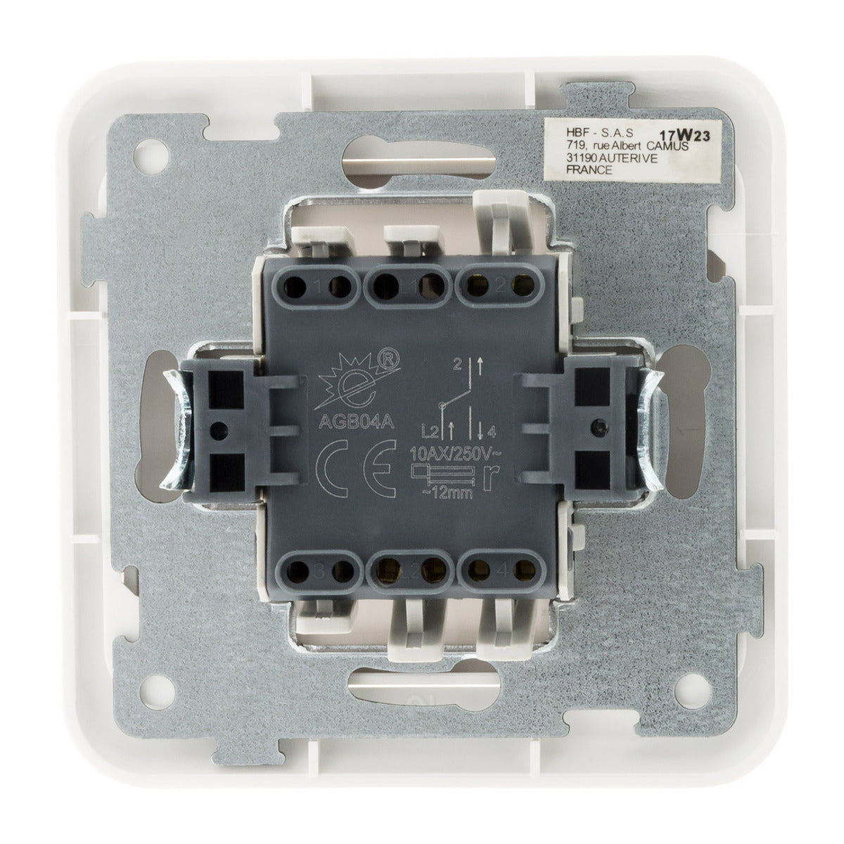 Interrupteur simple encastré Antaria - Blanc - Zenitech