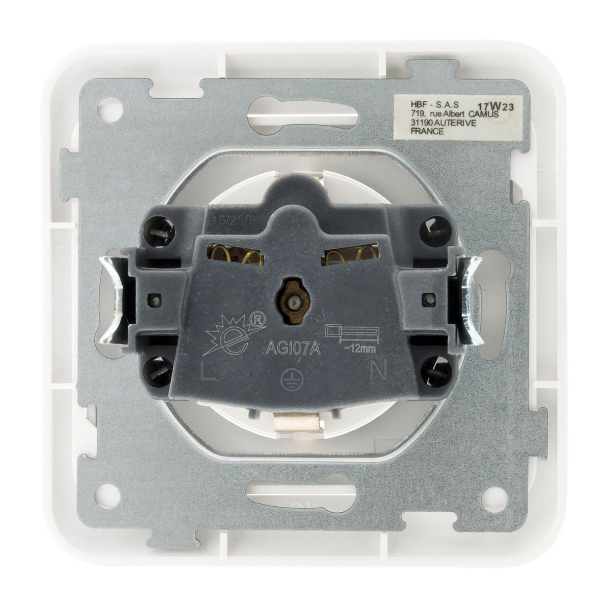 Prise encastrée Schuko 16A Antaria - Zenitech