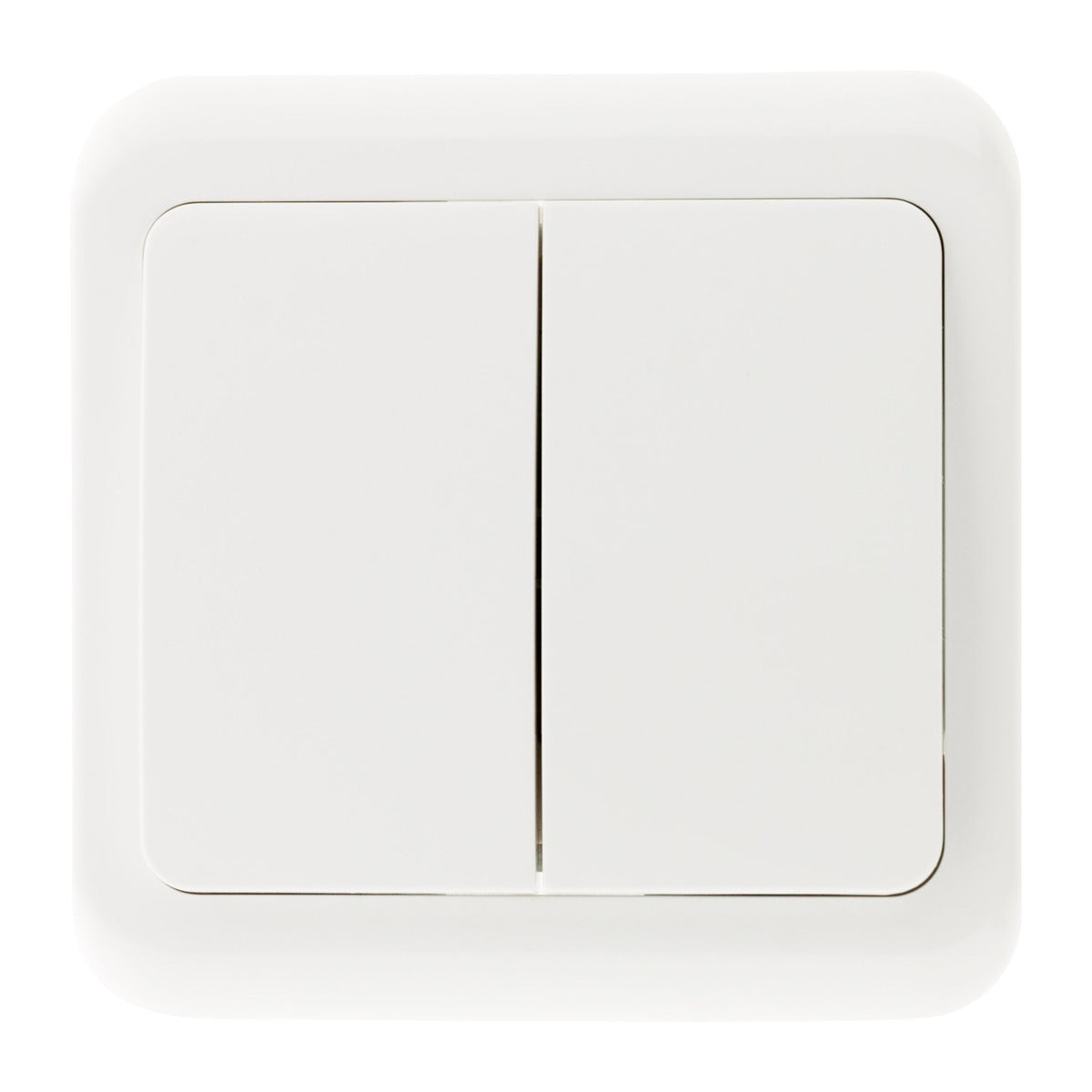 Interrupteur double encastré Antaria - Blanc - Zenitech