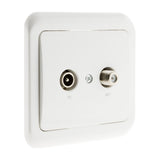 Prise TV radio encastrée IP20 - Zenitech