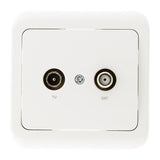 Prise TV radio encastrée IP20 - Zenitech