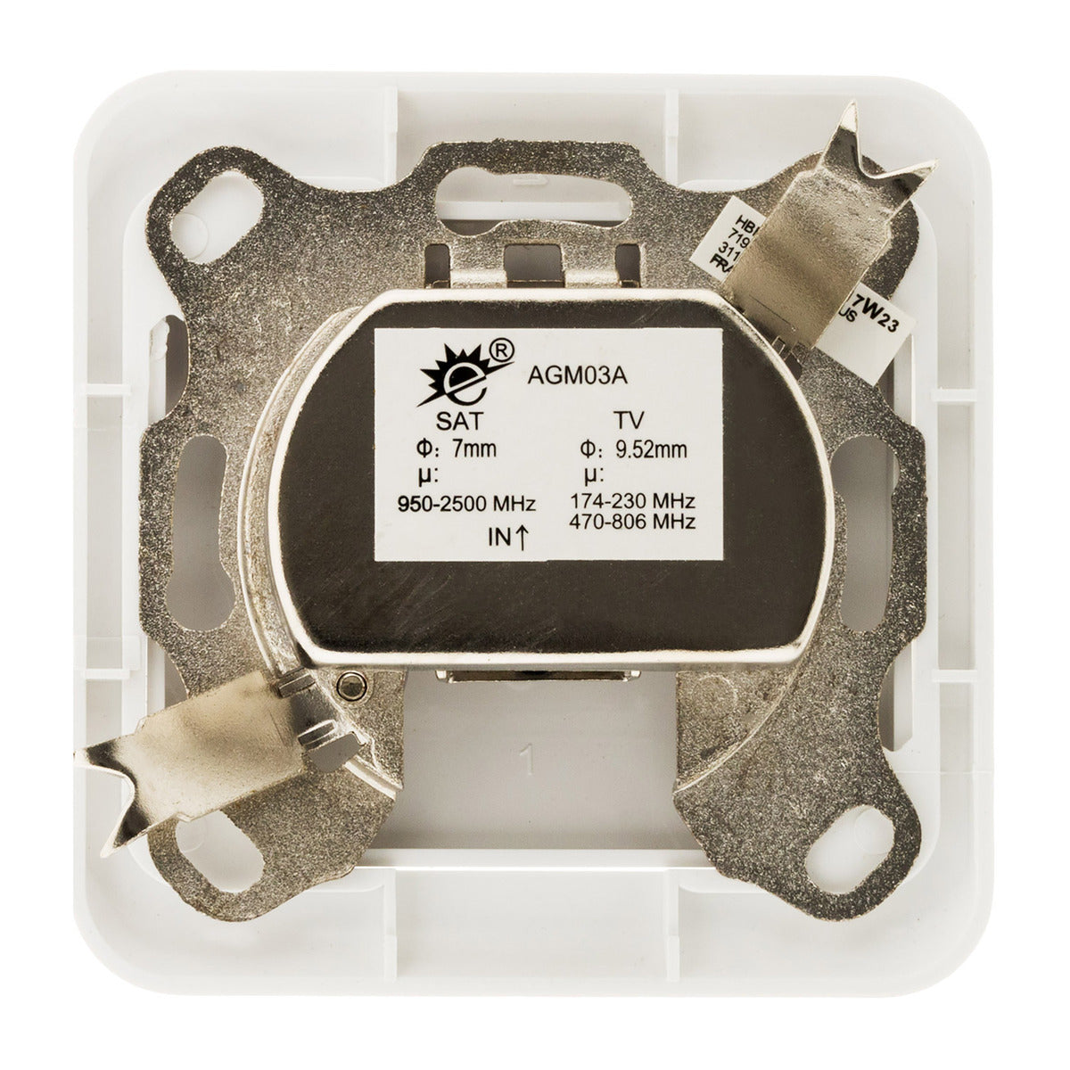 Prise TV radio encastrée IP20 - Zenitech