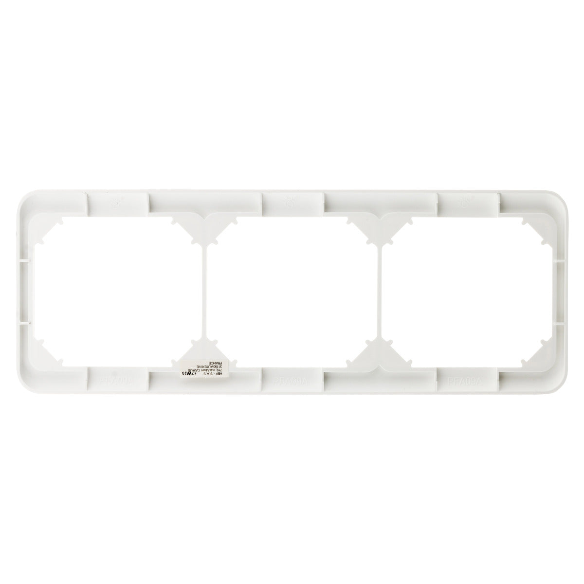Plaque de finition triple - Blanc - Zenitech