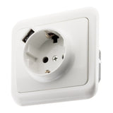 Prise encastrée Schuko 16A + USB A - Antaria - Zenitech