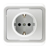 Prise encastrable Schuko Antaria - 10/16A - blanc - Zenitech